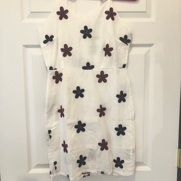 SHEIN | Dresses | Shein White Dress With Flower Embroidery | Poshmark